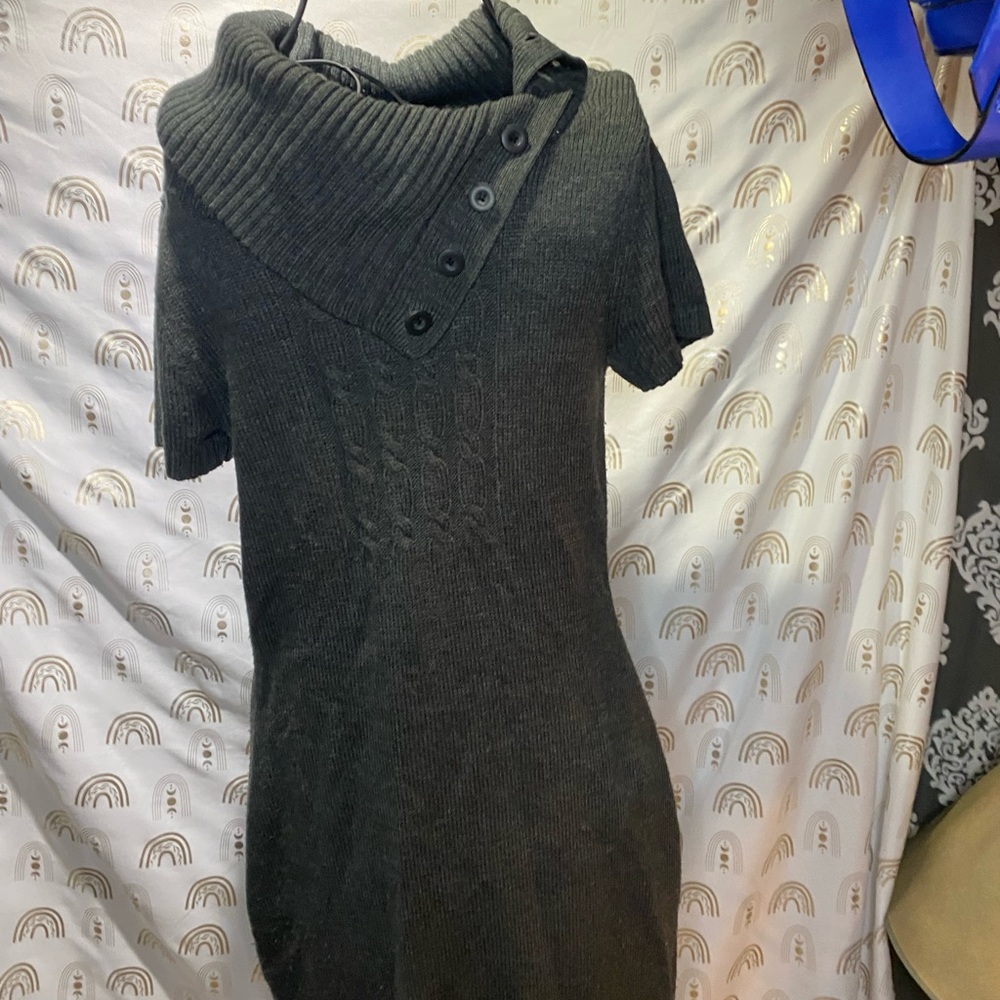 Decree Black Midi Sweater Dress